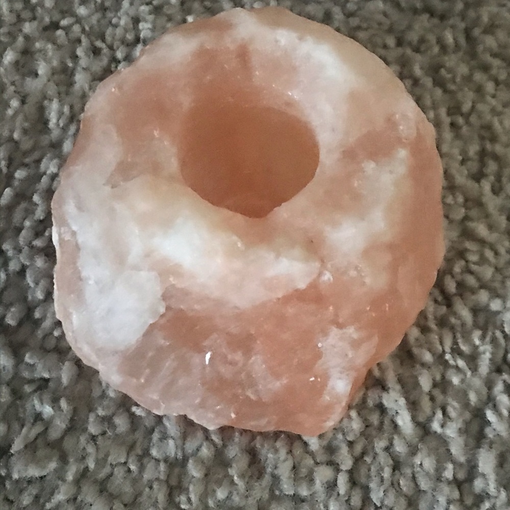 Crystal rock candle holder